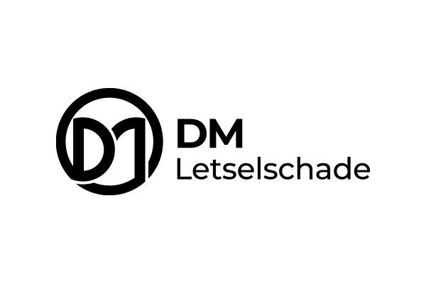 Logo DM letselschade zwart